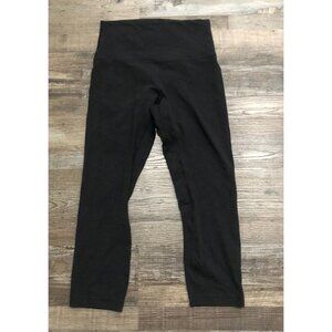 Lululemon Crop Leggings Womens Size 4 Black Athletic 21" Inseam